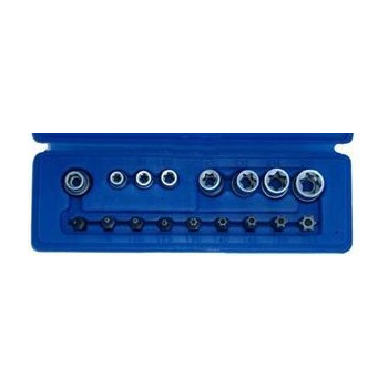 M35023 - Zestaw 17 sztuk bitów i nasadek Torx 1/4"+3/8"