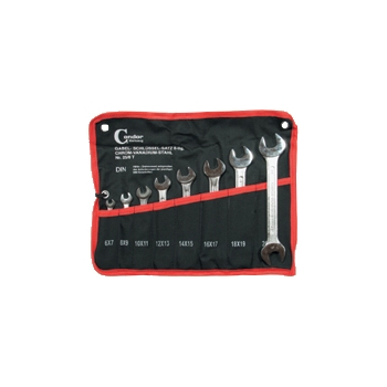 M25/8T - Klucze płaskie 6-22 mm, 8 sztuk