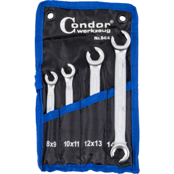 M84/4 - Klucze oczkowe otwarte 8-17 mm, 4 szt.
