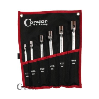 M132/6 - Klucze nasadowe przegubowe 8-19 mm, 6 sztuk