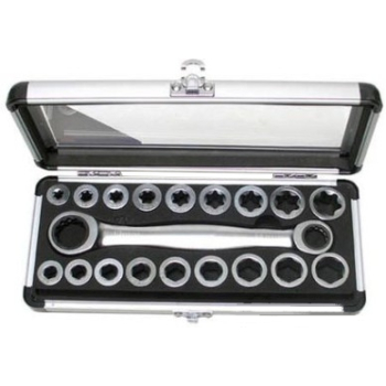 M31555 - Klucz oczkowy z dwustronną grzechotką + nasadki