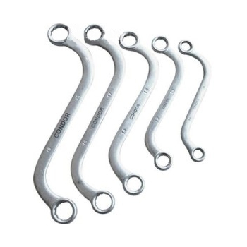 M4405 - Klucze oczkowe gięte typu S 10-19 mm, 5 sztuk