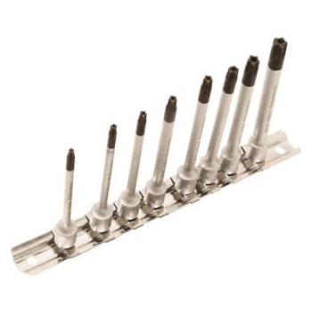 MH43460 - Nasadki pięciokątne TS10-TS45, 1/4", długie, 8 szt.