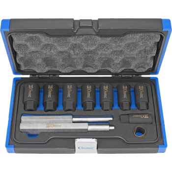 M2104 - Zestaw nasadek do śrub zabezpieczających koła - uniwersalne - 10 elementów