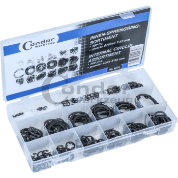 M9070 - Zestaw pierścieni segera wewnętrznych 300 sztuk