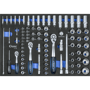 WC.7100 - Wkład wózka - nasadki i akcesoria - 85 elementów