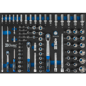 WC.7104 - Wkład wózka - nasadki i akcesoria - 85 elementów
