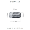ZL118 - Końcówka przewodu hamulcowego M12x1x5 długość  21mm
