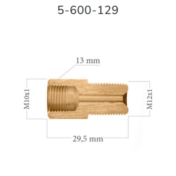 LWP129 -  Łącznik redukcja M10 x 1 (wewnętrzny) - M12 x 1 (zewnętrzny)