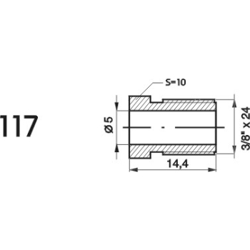 ZL117 - Końcówka przewodu hamulcowego M3/8