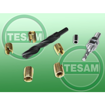 S0001356 -  Zestaw do regeneracji gwintu z wkładkami / tulejkami M10 x 1,5 (Dzięcioł)