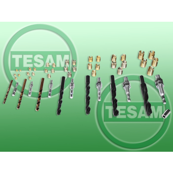 S0001358 - Zestaw do regeneracji gwintu z wkładkami / tulejkami M3 - M12 (Dzięcioł)