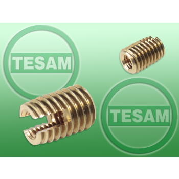 S0002179 - Tulejka do naprawy zerwanego gwintu M6 x 1 x 14 mm (mosiądz)