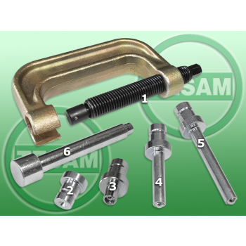 S0002692 - Prasa ściągacz do mocno zapieczonych sworzni zawiasów drzwi naczep samochodów ciężarowych